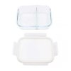 SZKLANY POJEMNIK 1300ml LUNCH BOX Z PRZEGRODĄ SZCZELNY 5624